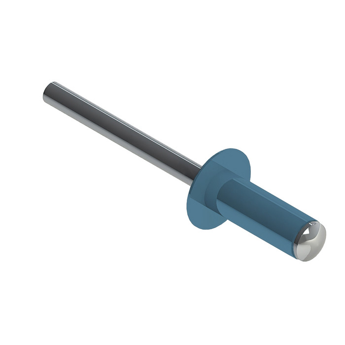 Заклёпка вытяжная Daxmer 4,0х10 RAL 5024 (750шт) сталь/сталь